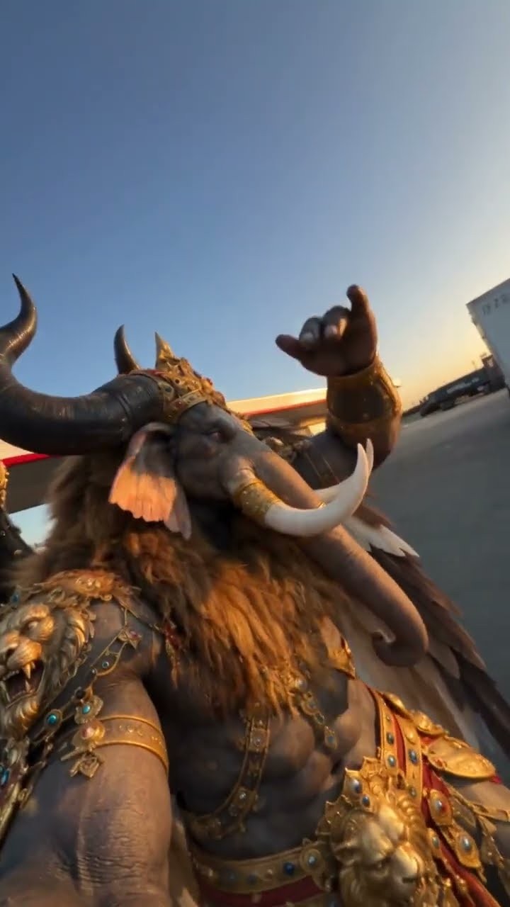 Mythical asuras take over the gas station